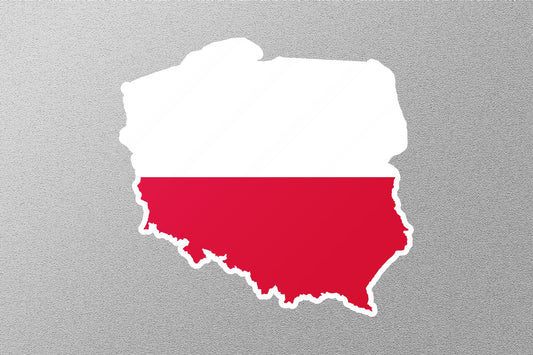 Poland Country  Flag Sticker