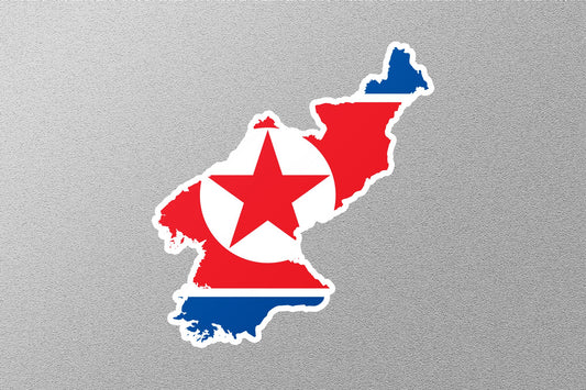 North Korea Country  Flag Sticker