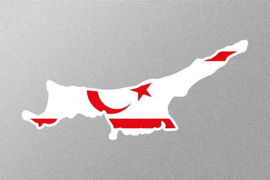 Northern Cyprus Country  Flag Sticker