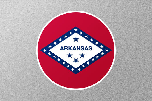 Arkansas State Flag Circle Sticker
