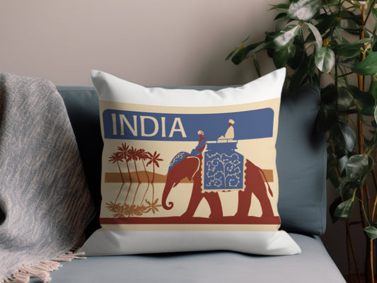 Vintage India Throw Pillow