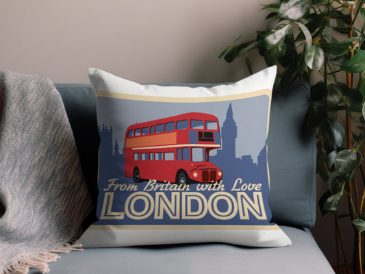 Vintage London Throw Pillow