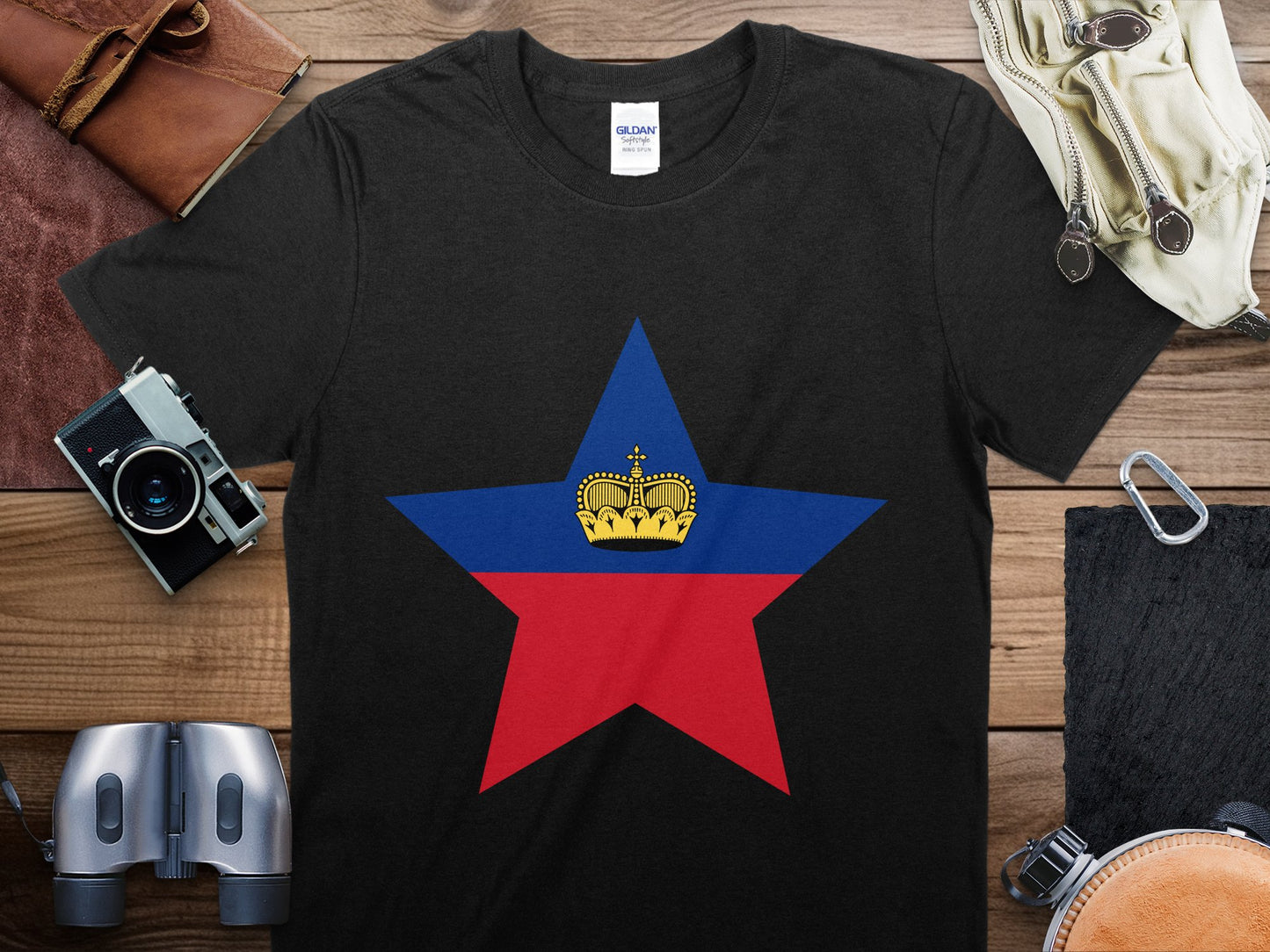 Liechtenstein Star Flag T-Shirt, Liechtenstein Flag Shirt