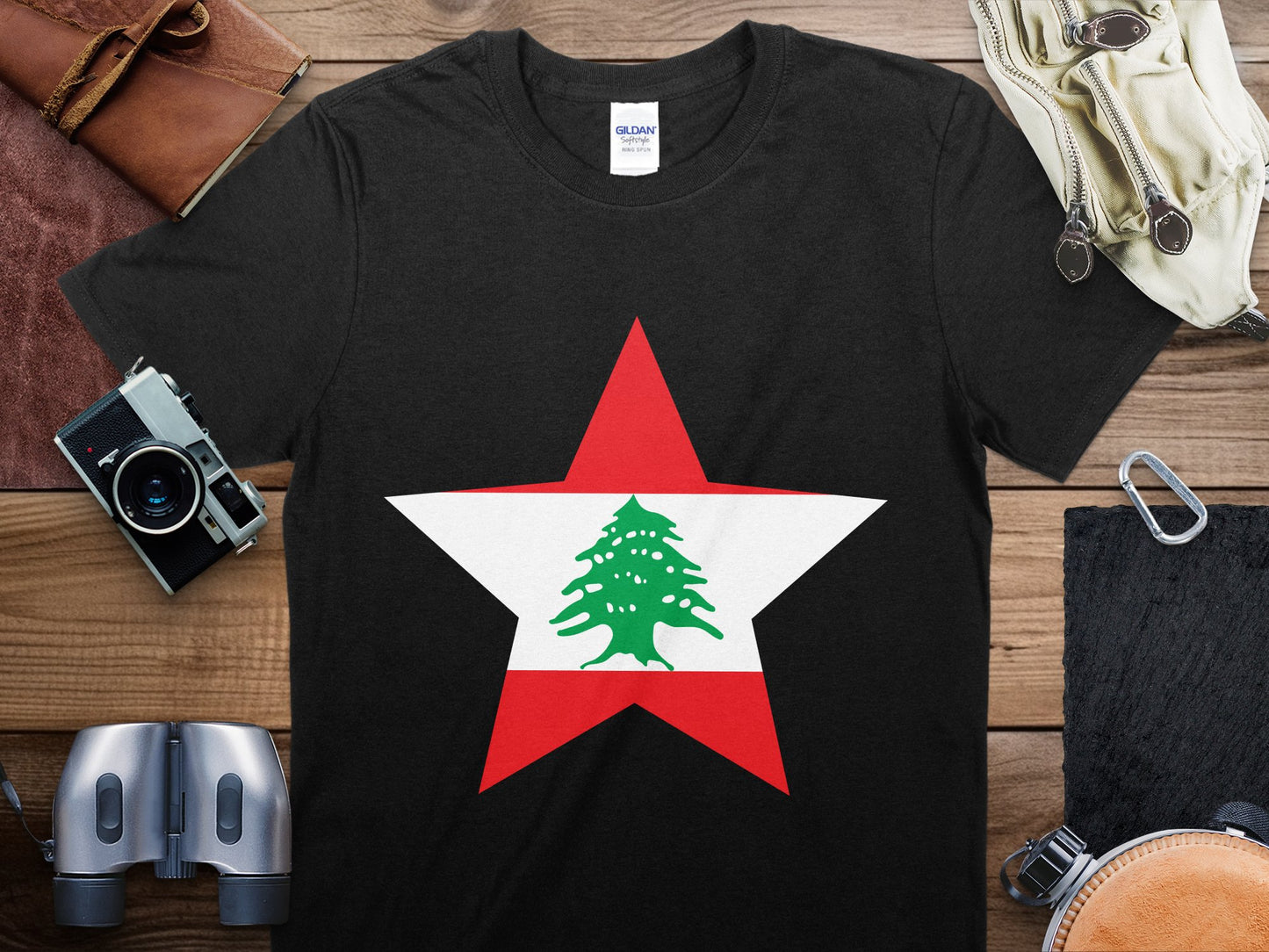 Lebanon Star Flag T-Shirt, Lebanon Flag Shirt