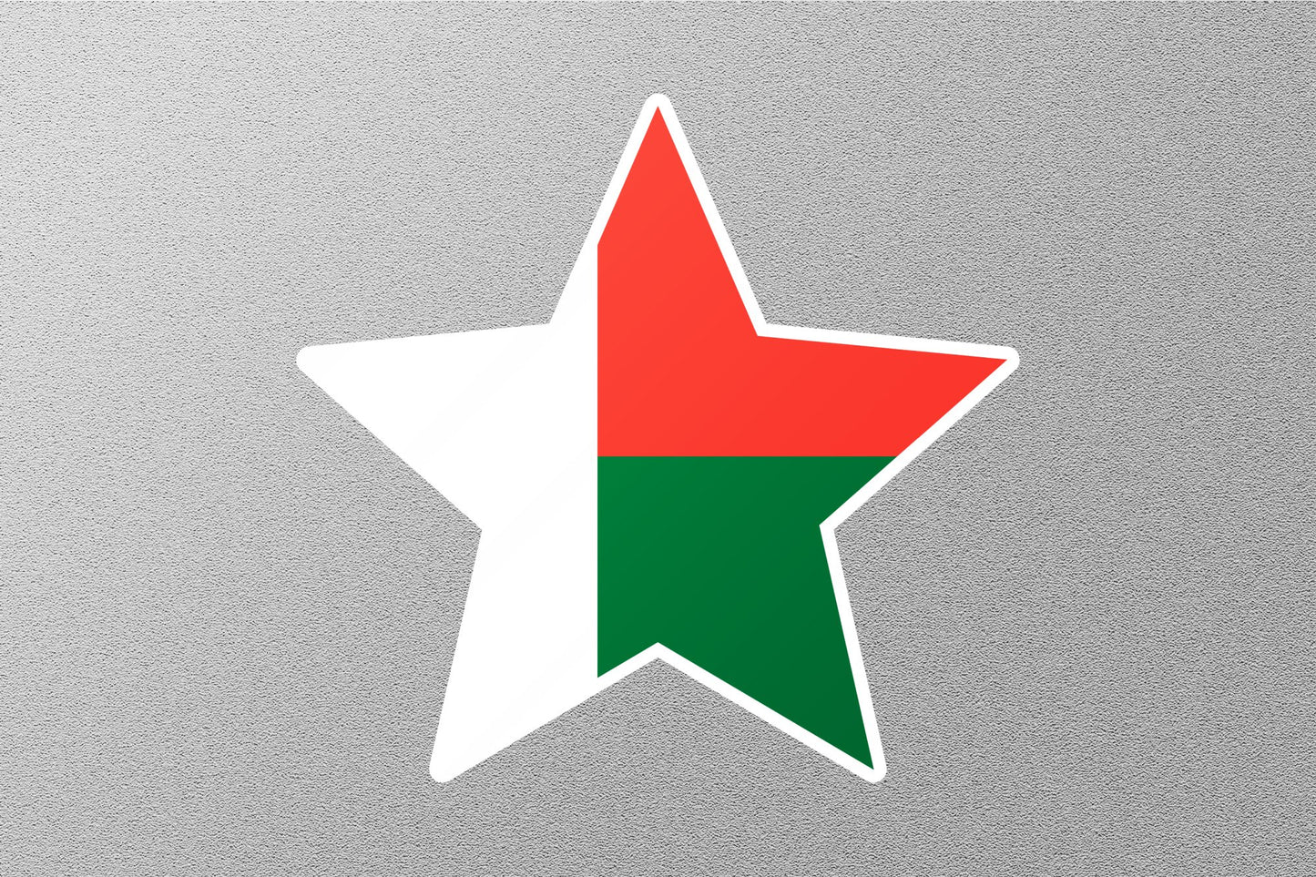 Madagascar Star Flag Sticker