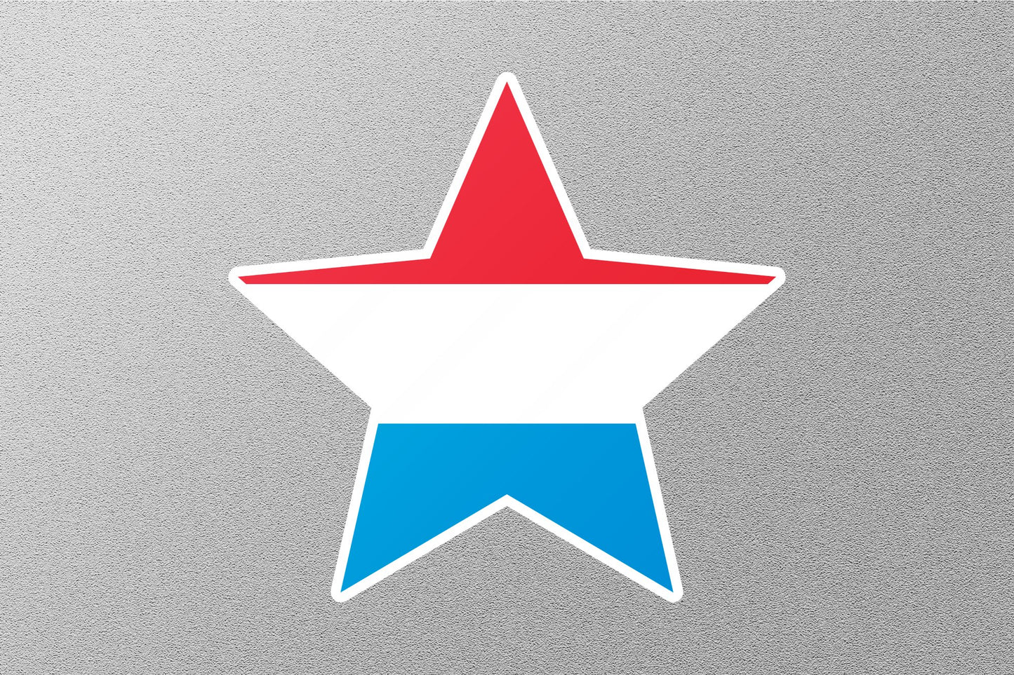 Luxembourg Star Flag Sticker