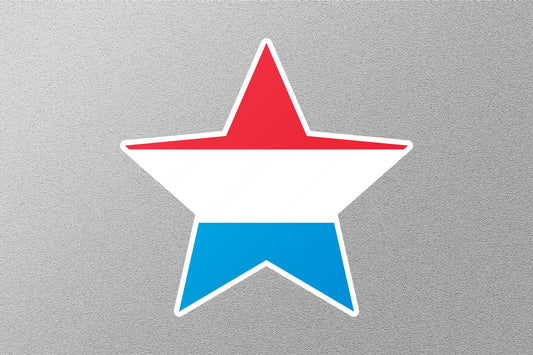 Luxembourg Star Flag Sticker