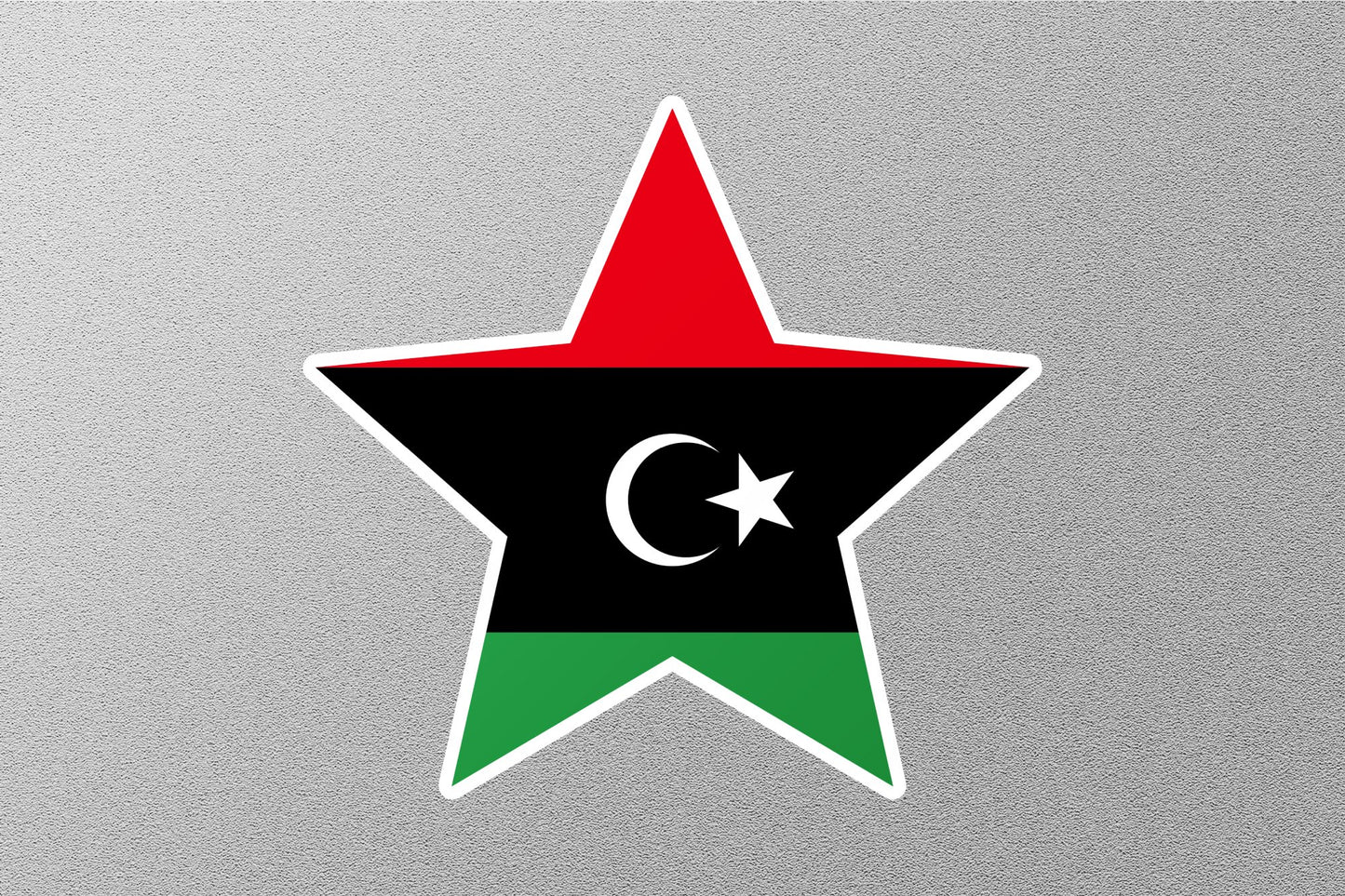 Libya Star Flag Sticker