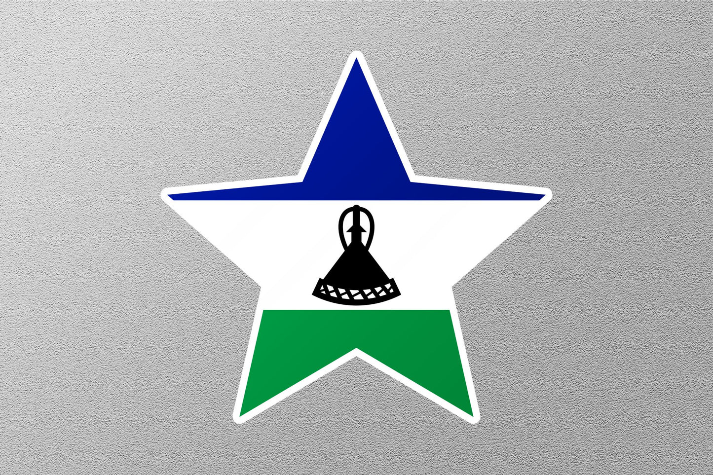 Lesotho Star Flag Sticker