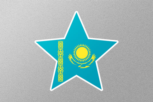 Kazakhstan Star Flag Sticker