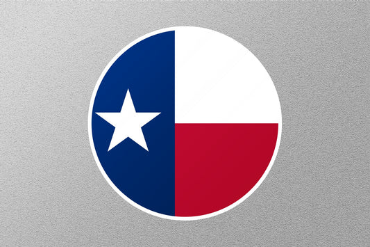 Texas State Flag Circle Sticker