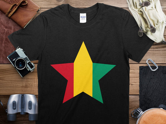 Guinea Star Flag T-Shirt, Guinea Flag Shirt