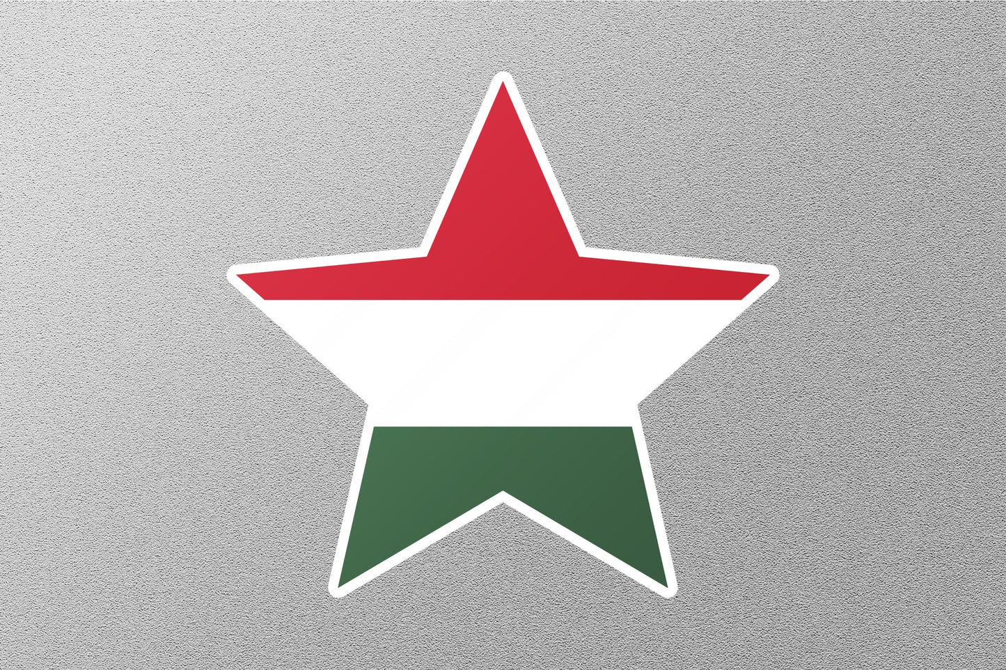 Hungary Star Flag Sticker