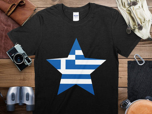 Greece Star Flag T-Shirt, Greece Flag Shirt
