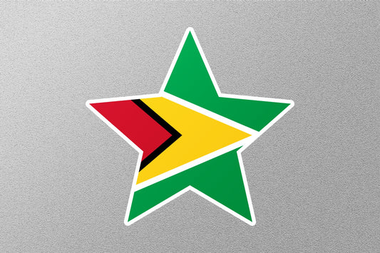 Guyana Star Flag Sticker