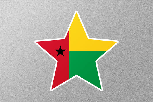 Guinea-Bissau Star Flag Sticker