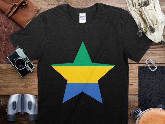 Gabon Star Flag T-Shirt, Gabon Flag Shirt