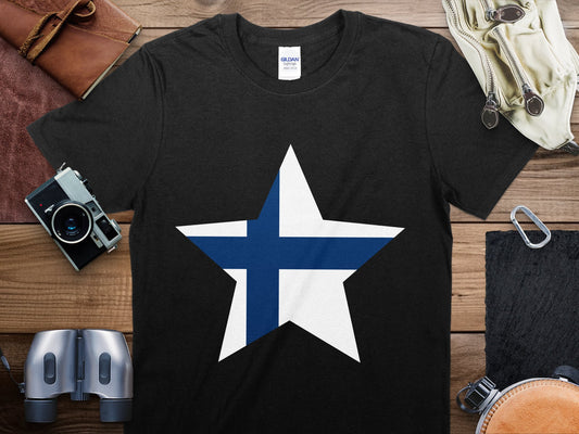 Finland  Star Flag T-Shirt, Finland Flag Shirt