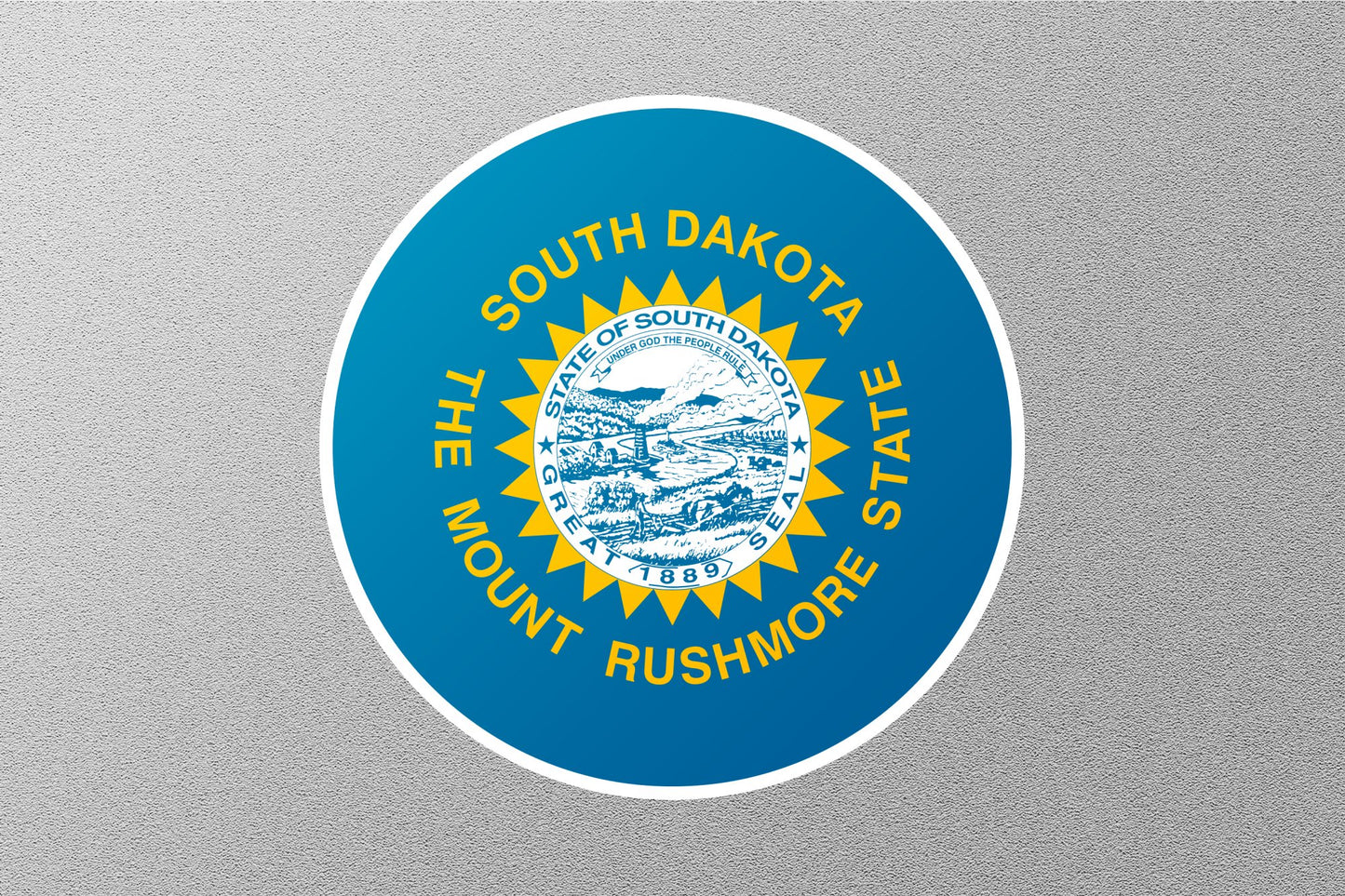 South Dakota State Flag Circle Sticker