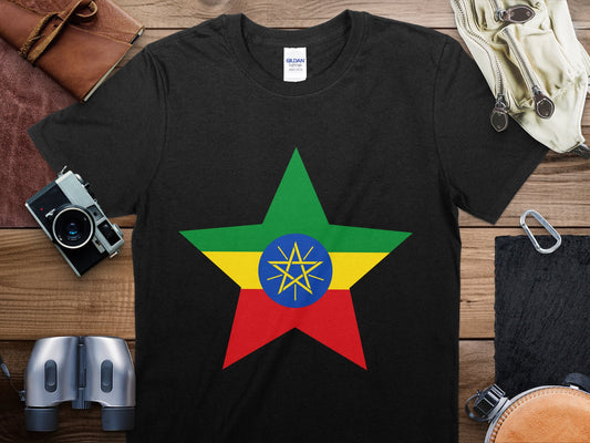 Ethiopia Star Flag T-Shirt, Ethiopia Flag Shirt