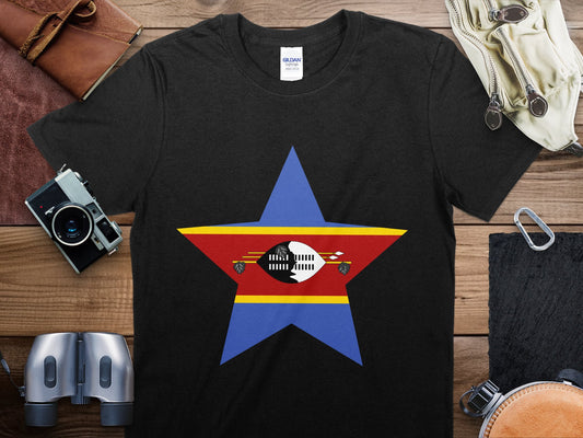 Swaziland Star Flag T-Shirt, Swaziland Flag Shirt