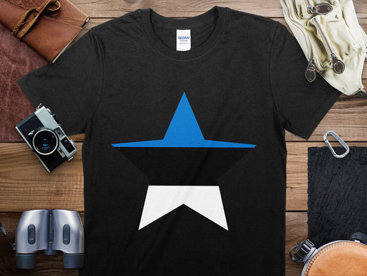 Estonia Star Flag T-Shirt, Estonia Flag Shirt