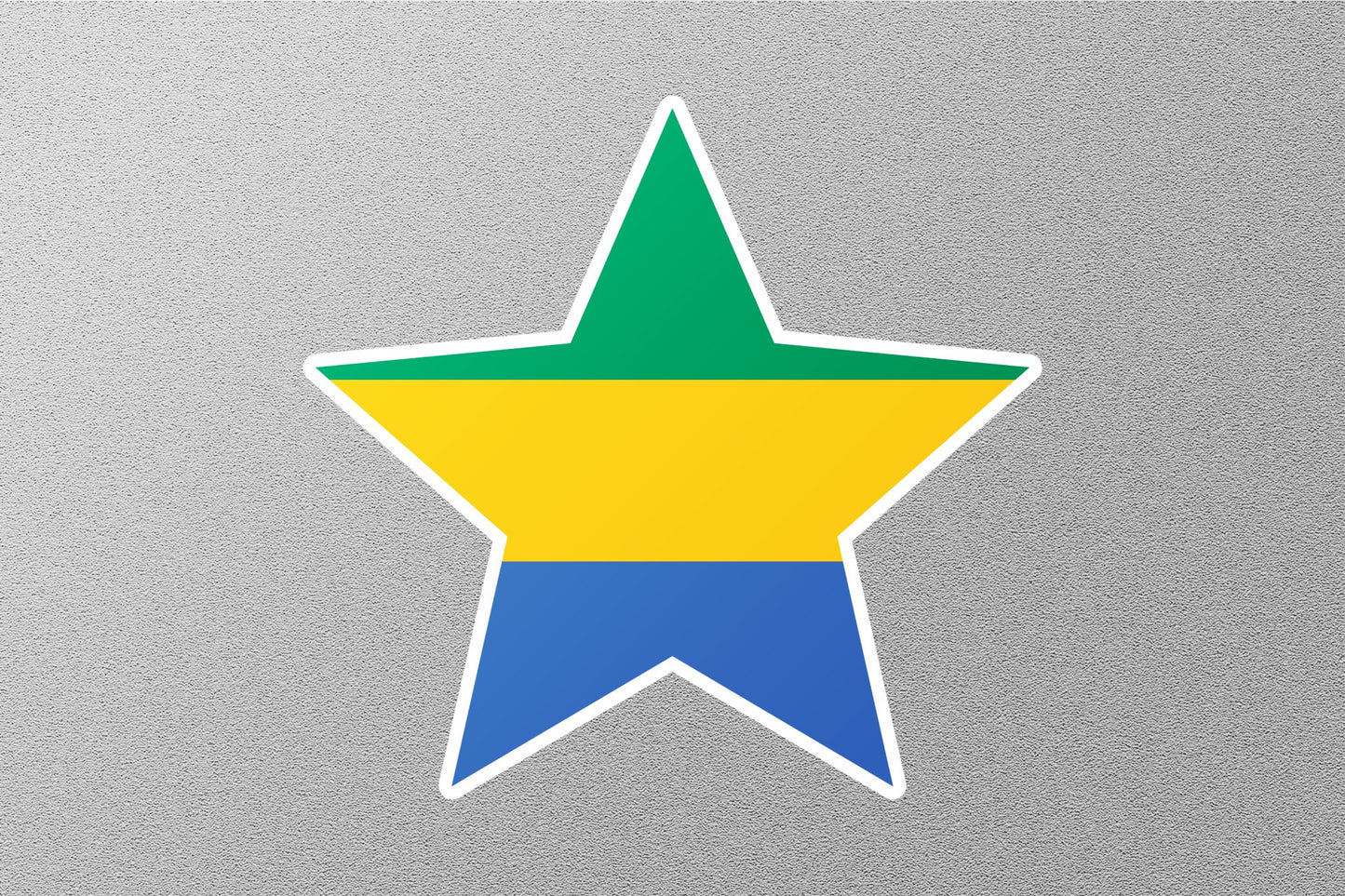 Gabon Star Flag Sticker