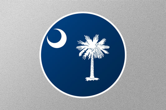 South Carolina State Flag Circle Sticker