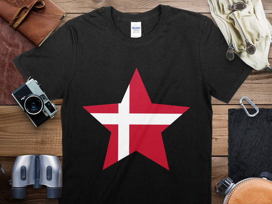 Denmark Star Flag T-Shirt, Denmark Flag Shirt