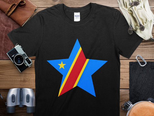 Congo Star Flag T-Shirt, Congo Flag Shirt