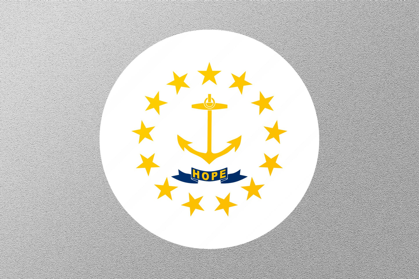 Rhode Island State Flag Circle Sticker