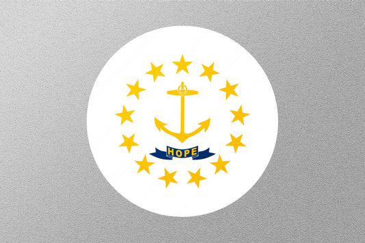 Rhode Island State Flag Circle Sticker