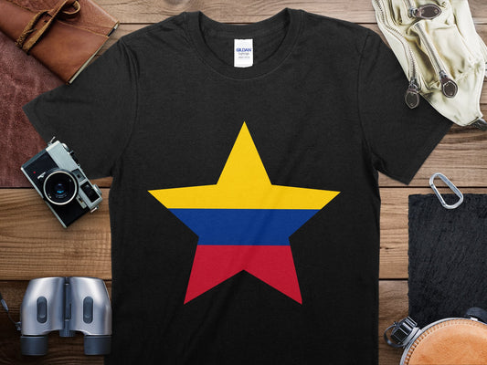 Colombia Star Flag T-Shirt, Colombia Flag Shirt