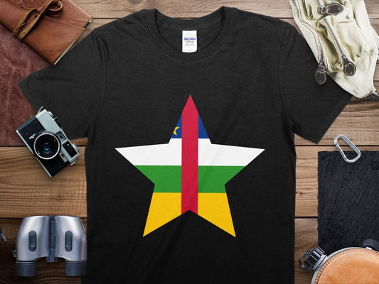 Central African Republic Star Flag T-Shirt, Central African Republic Flag Shirt