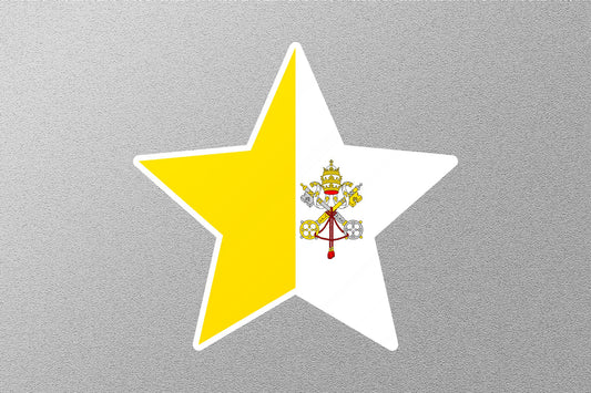 Vatican City Star Flag Sticker