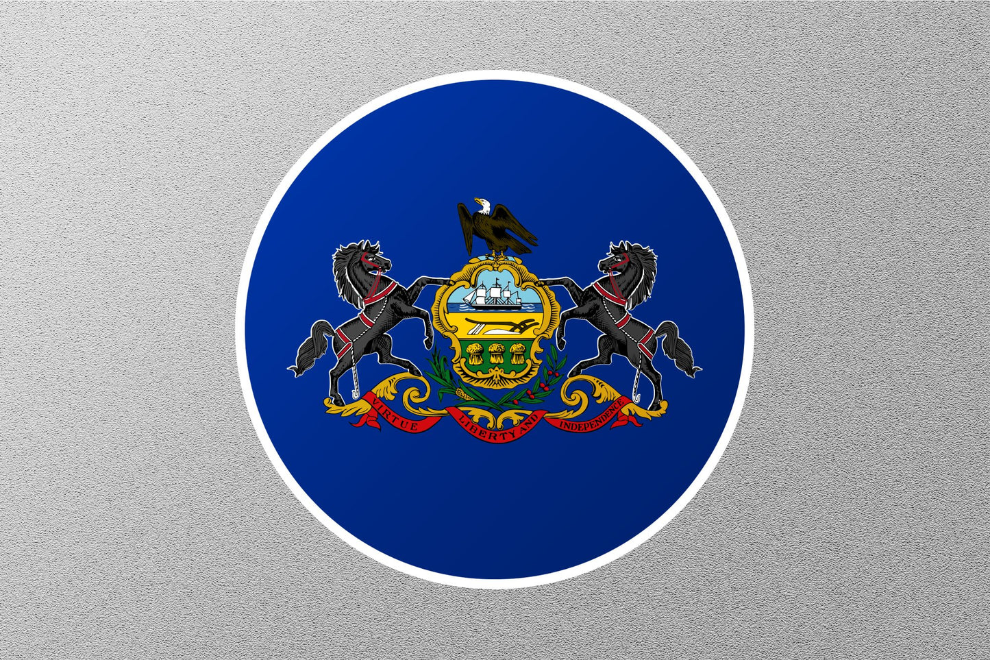 Pennsylvania State Flag Circle Sticker