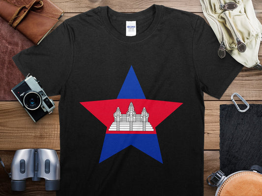 Cambodia Star Flag T-Shirt, Cambodia Flag Shirt