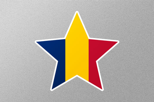 Romania Star Flag Sticker