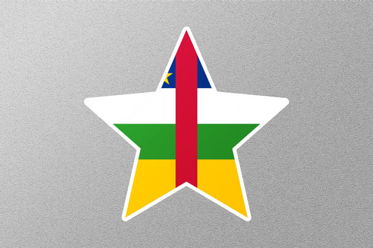 Central African Republic Star Flag Sticker