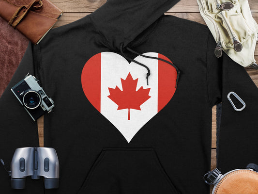 Canada Heart Flag Hoodie