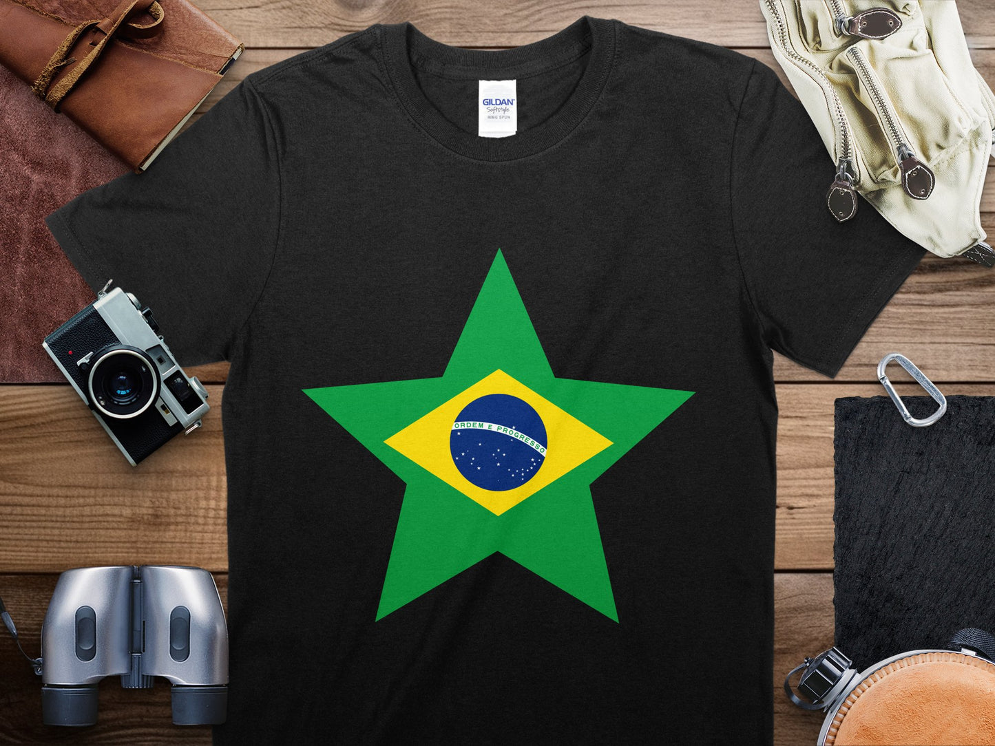 Brazil Star Flag T-Shirt, Brazil Faso Flag Shirt