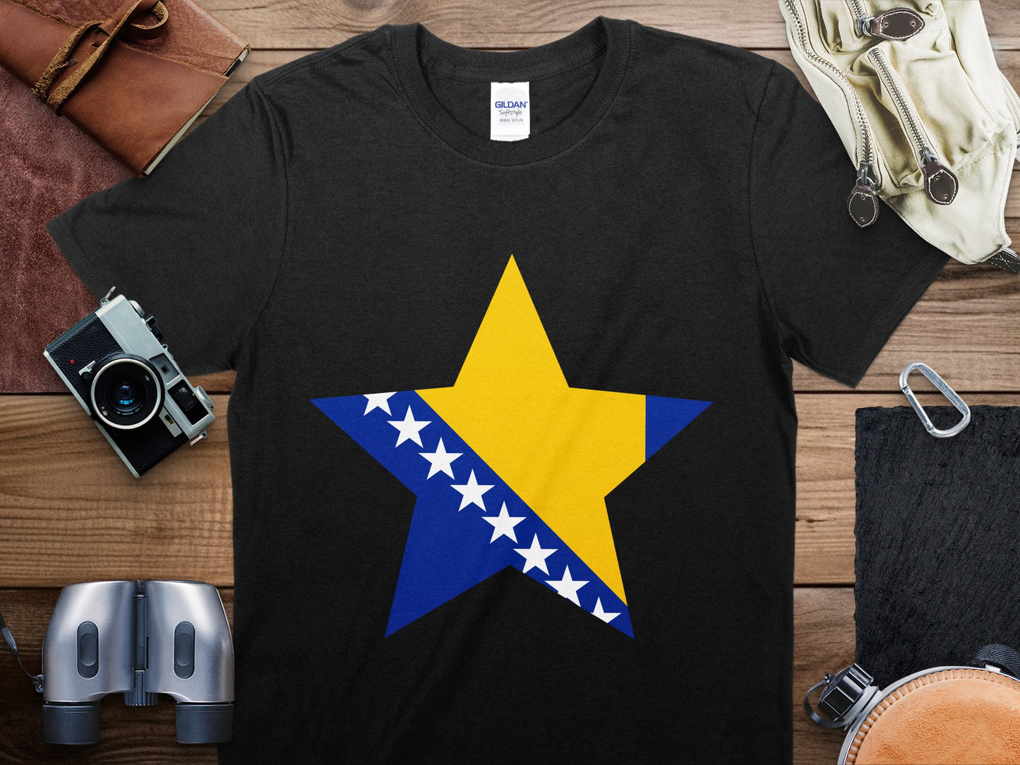 Bosnia Star Flag T-Shirt, Bosnia Flag Shirt