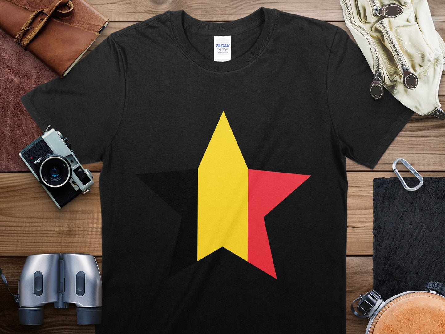 Belgium Star Flag T-Shirt, Belgium Flag Shirt