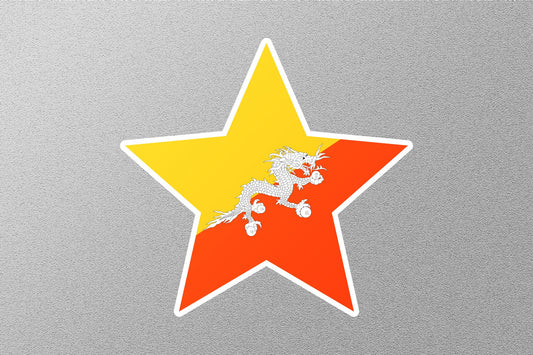 Bhutan Star Flag Sticker