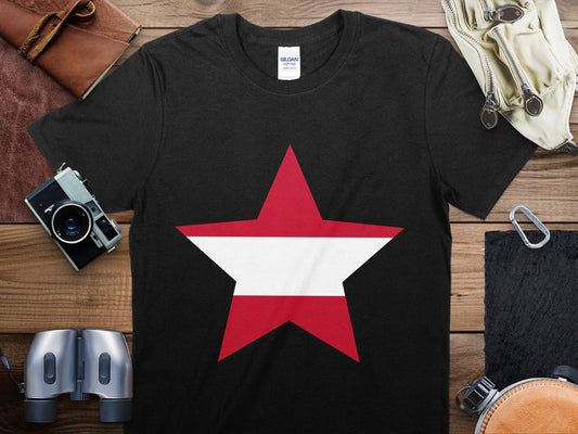 Austria Star Flag T-Shirt, Austria Flag Shirt