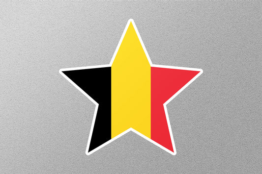 Belgium Star Flag Sticker