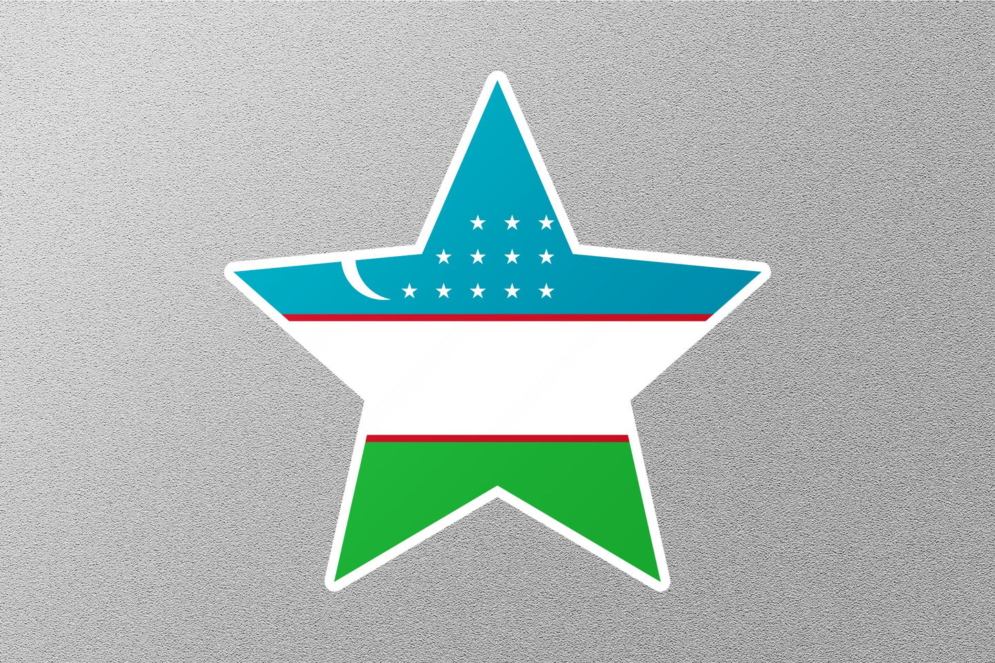 Uzbekistan Star Flag Sticker