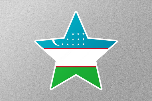 Uzbekistan Star Flag Sticker