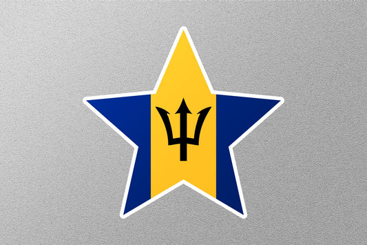 Barbados Star Flag Sticker