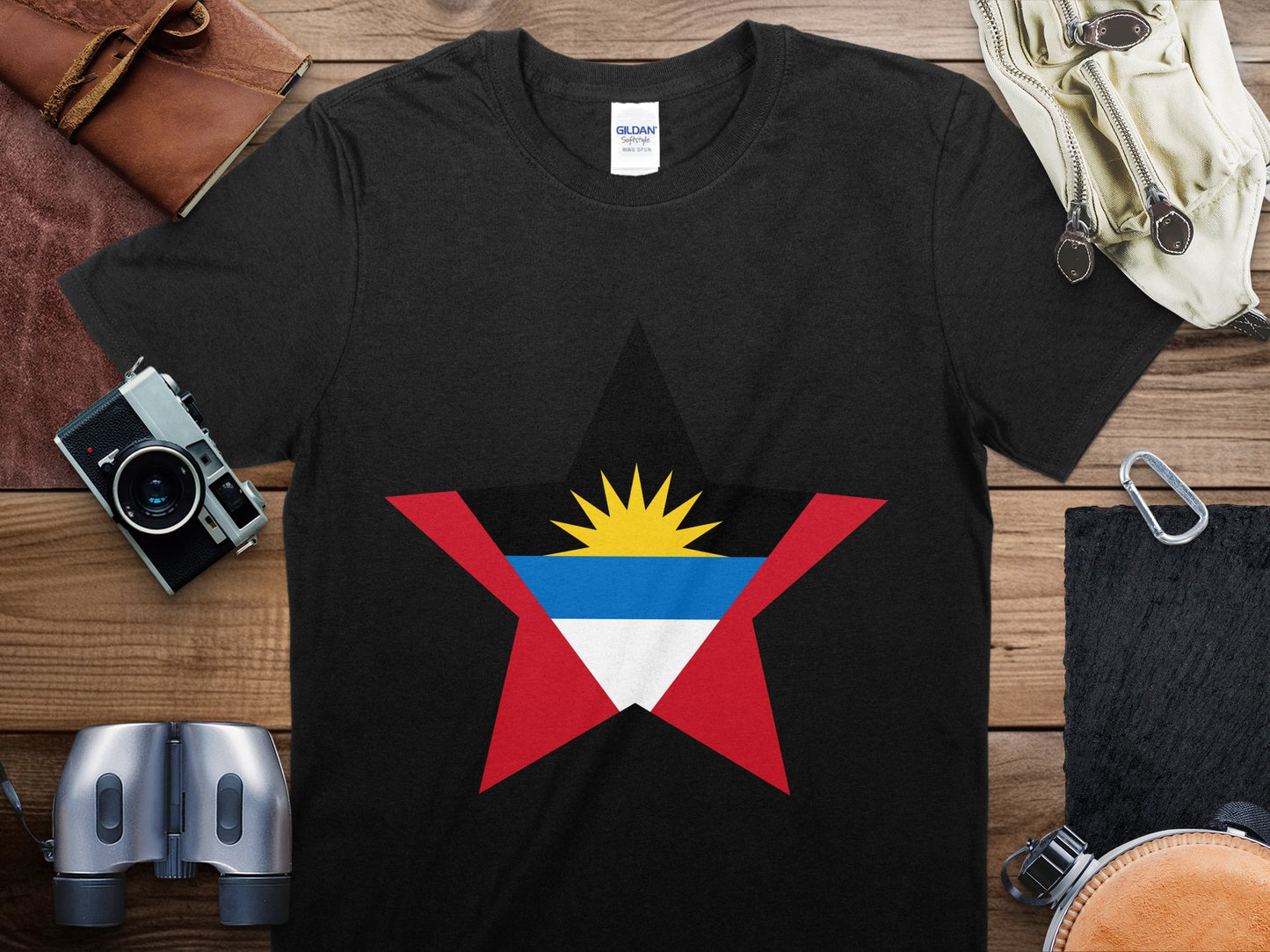 Antigua and Barbuda Star Flag T-Shirt, Antigua and Barbuda Flag Shirt